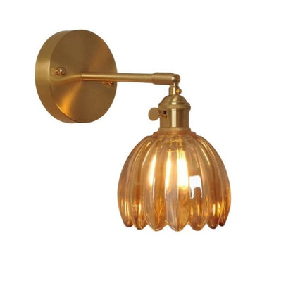 Delicate Floral Glass LED Wall Lamp