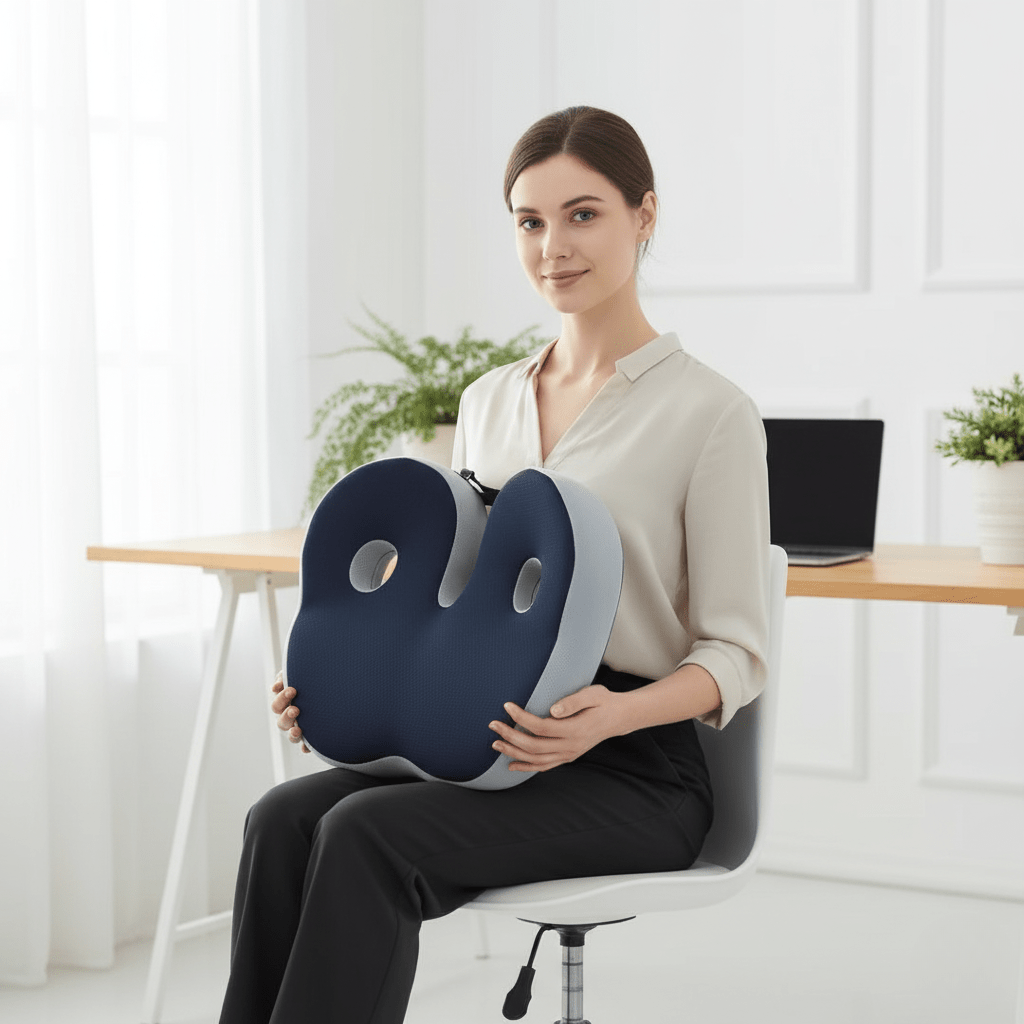 Comfortable Memory Foam Seat Cushion for Back Pain Relief