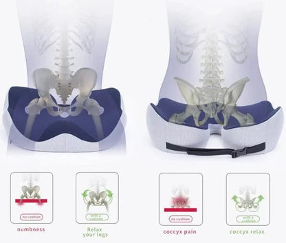 Comfortable Memory Foam Seat Cushion for Back Pain Relief