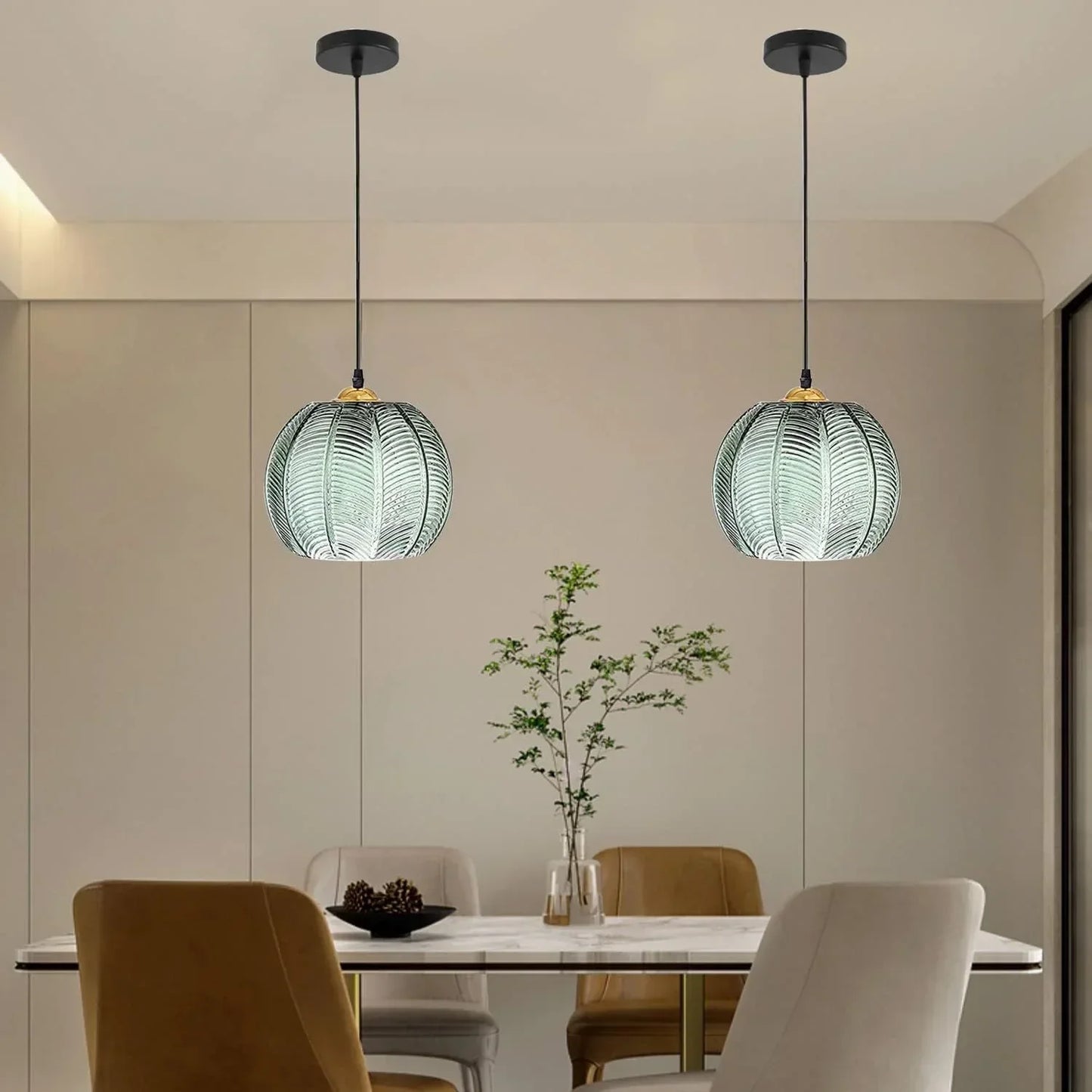 Bohemian Glass Pendant Lighting 12in Hanging Lamp