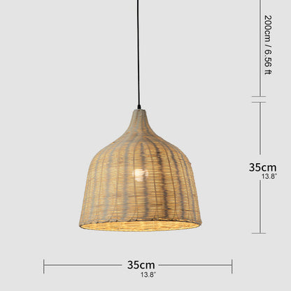 Natural Woven Pendant Lamp for Kitchen Island