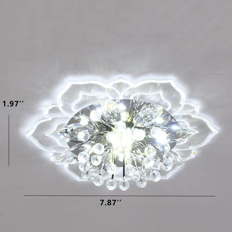 Elegant Crystal LED Flush Mount Ceiling Light