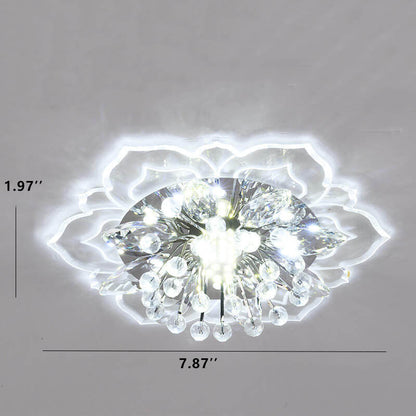 Elegant Crystal LED Flush Mount Ceiling Light