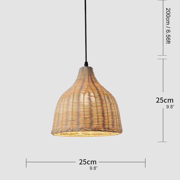 Natural Woven Pendant Lamp for Kitchen Island