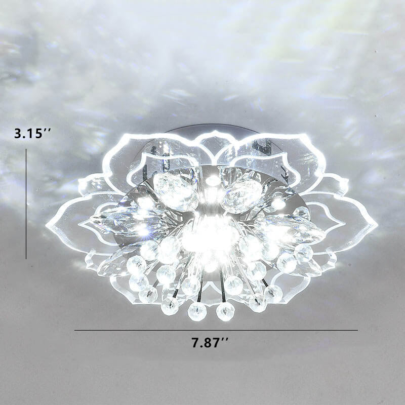 Elegant Crystal LED Flush Mount Ceiling Light