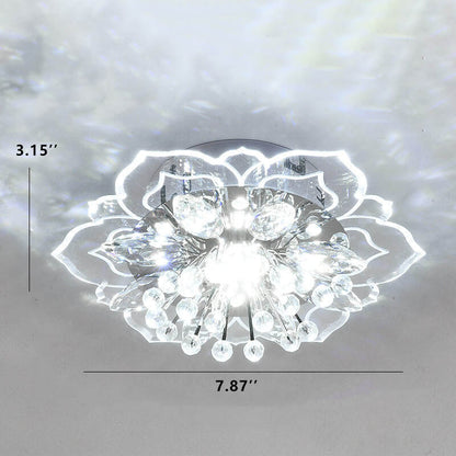 Elegant Crystal LED Flush Mount Ceiling Light