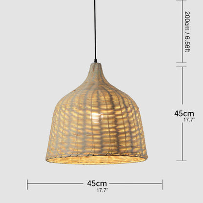 Natural Woven Pendant Lamp for Kitchen Island