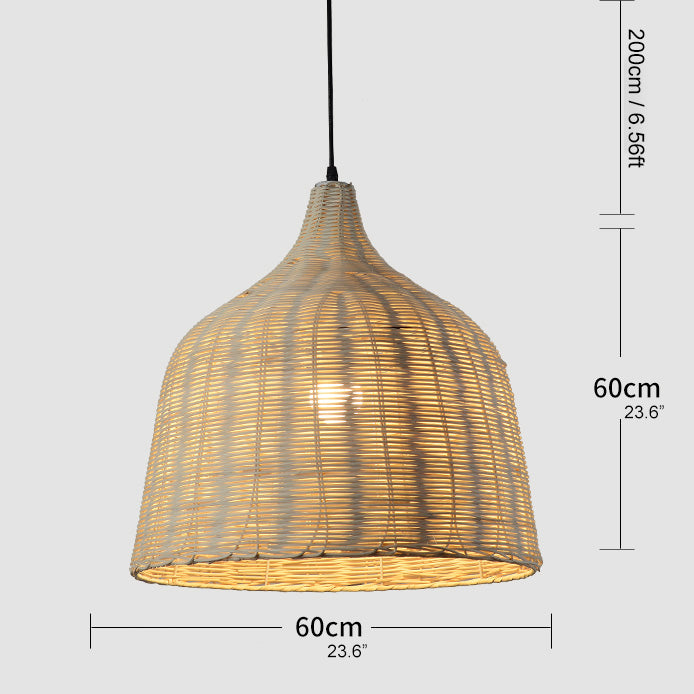 Natural Woven Pendant Lamp for Kitchen Island