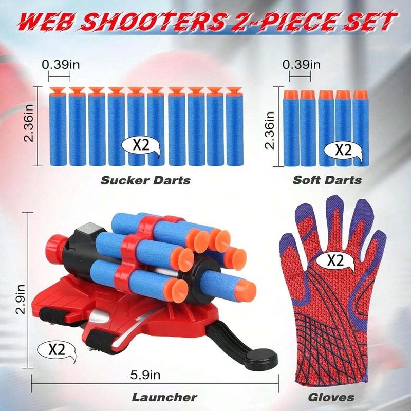 Cool Spiderman Web Blaster Toy with Glove Launcher