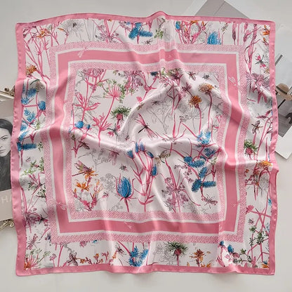 Vintage Inspired Faux Silk Korean Scarf