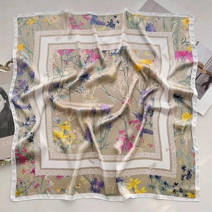 Vintage Inspired Faux Silk Korean Scarf