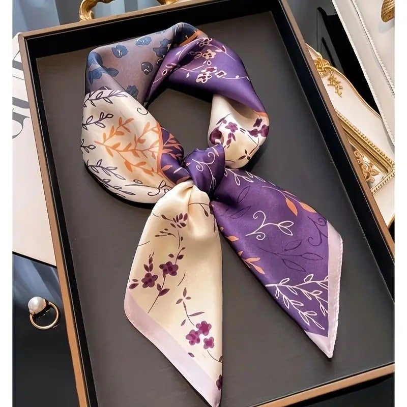 Vintage Inspired Faux Silk Korean Scarf