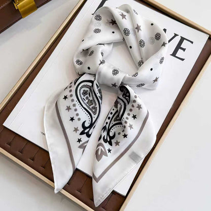 Vintage Inspired Faux Silk Korean Scarf