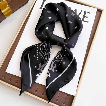 Vintage Inspired Faux Silk Korean Scarf