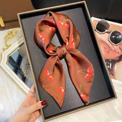 Vintage Inspired Faux Silk Korean Scarf
