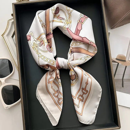 Vintage Inspired Faux Silk Korean Scarf