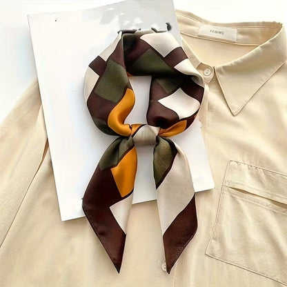 Vintage Inspired Faux Silk Korean Scarf