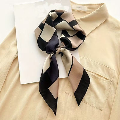 Vintage Inspired Faux Silk Korean Scarf