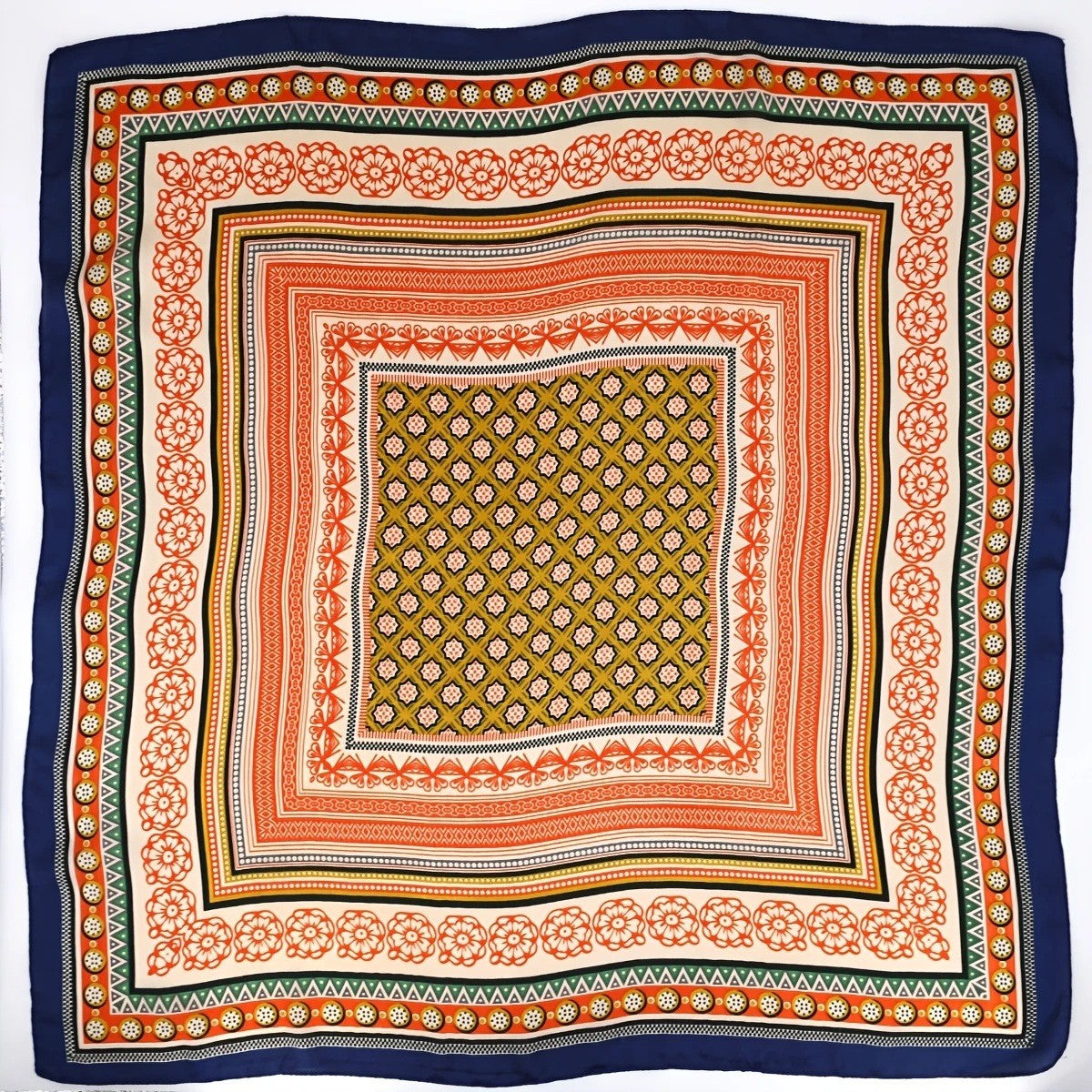 Vintage Inspired Faux Silk Korean Scarf