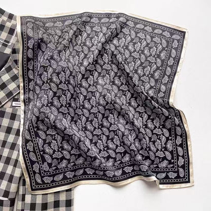 Vintage Inspired Faux Silk Korean Scarf