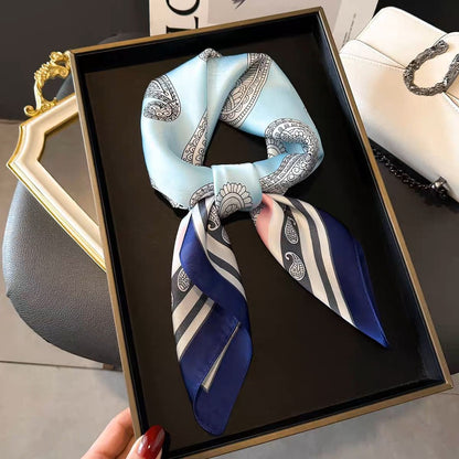 Vintage Inspired Faux Silk Korean Scarf