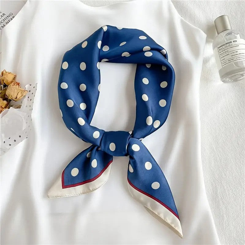 Vintage Inspired Faux Silk Korean Scarf