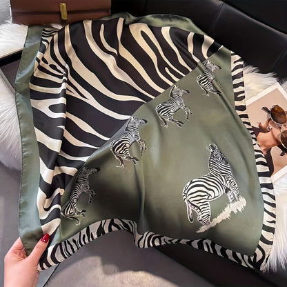 Vintage Inspired Faux Silk Korean Scarf
