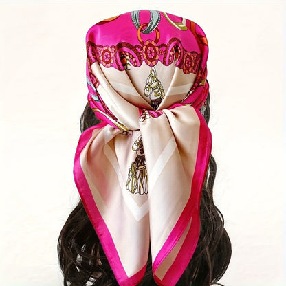 Vintage Inspired Faux Silk Korean Scarf