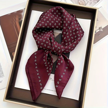 Vintage Inspired Faux Silk Korean Scarf