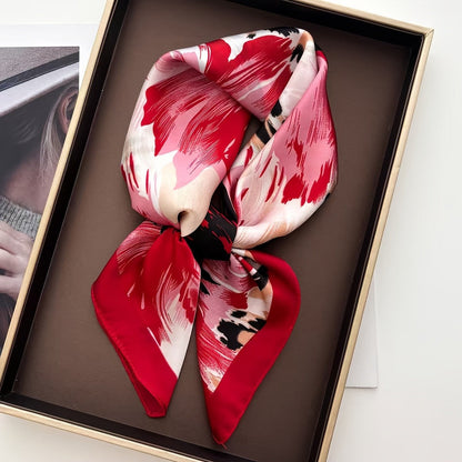 Vintage Inspired Faux Silk Korean Scarf