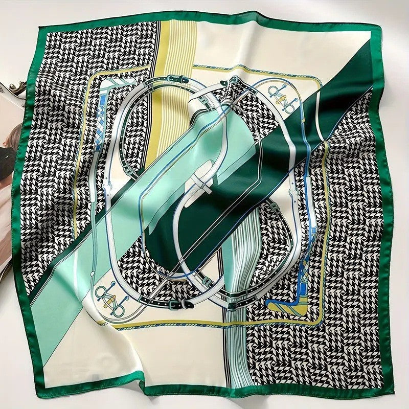 Vintage Inspired Faux Silk Korean Scarf