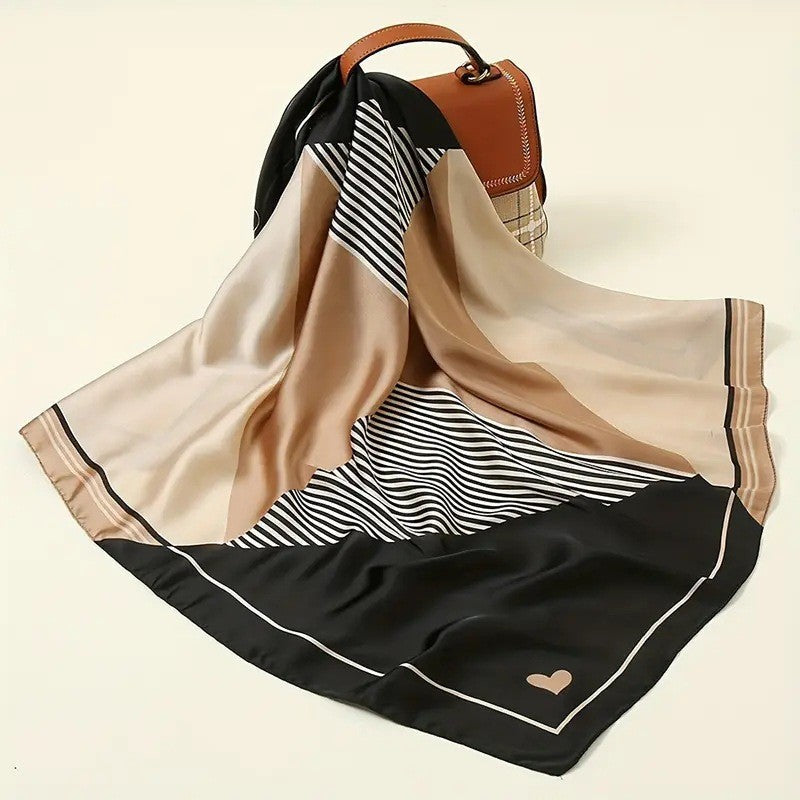 Vintage Inspired Faux Silk Korean Scarf