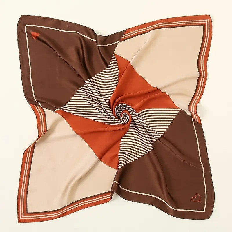 Vintage Inspired Faux Silk Korean Scarf