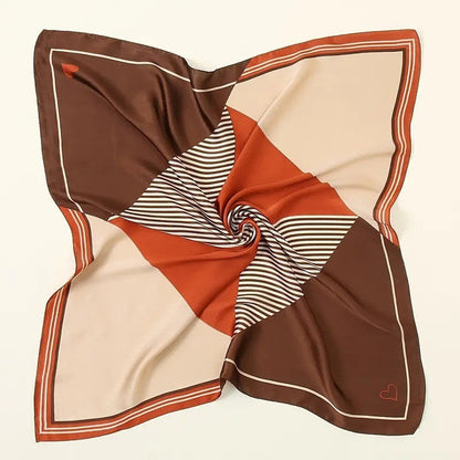 Vintage Inspired Faux Silk Korean Scarf