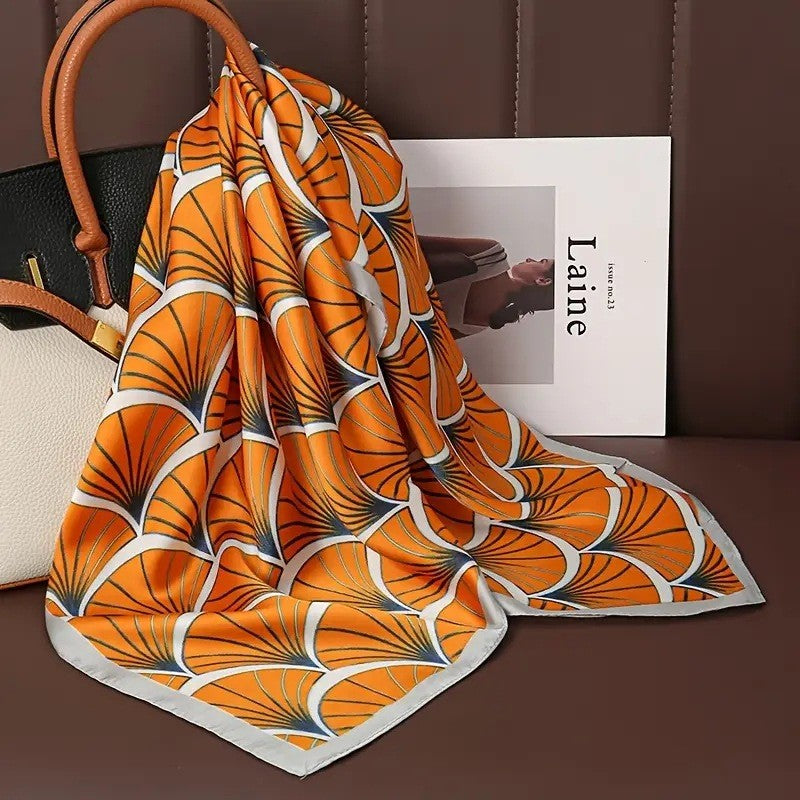 Vintage Inspired Faux Silk Korean Scarf