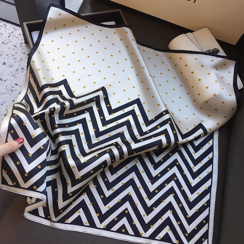 Vintage Inspired Faux Silk Korean Scarf