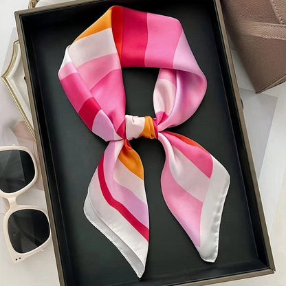 Vintage Inspired Faux Silk Korean Scarf