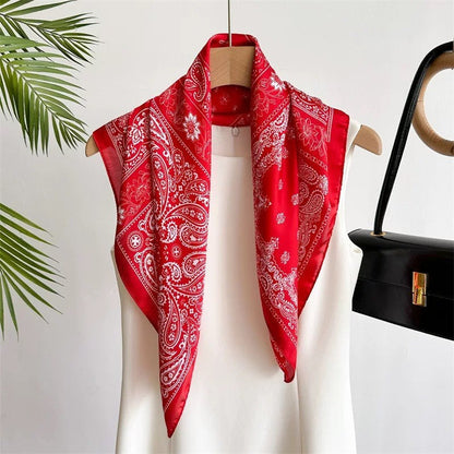 Vintage Inspired Faux Silk Korean Scarf