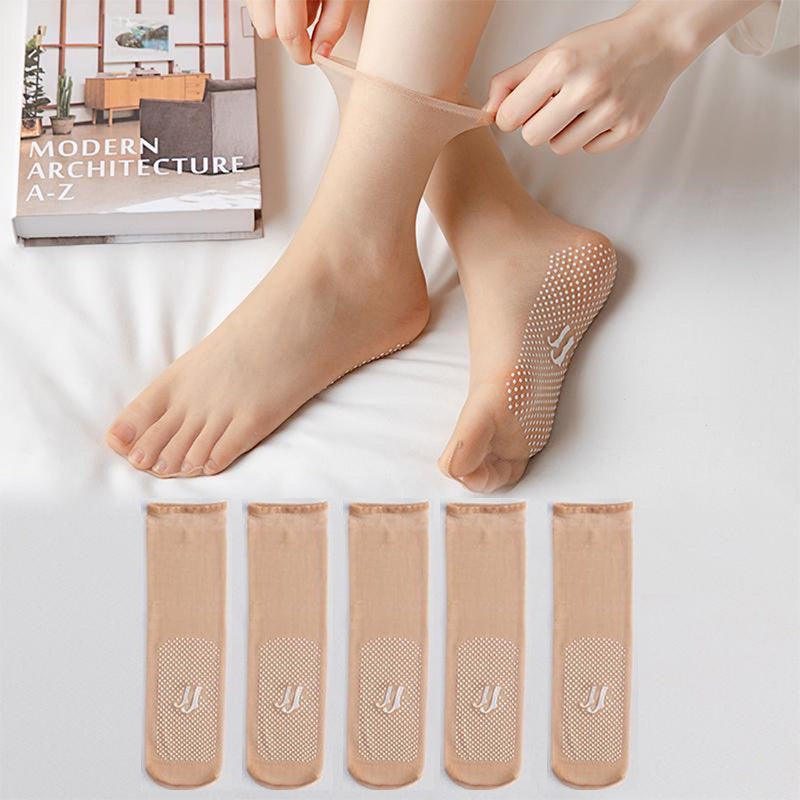 Clear Grip Crystal Ankle Socks