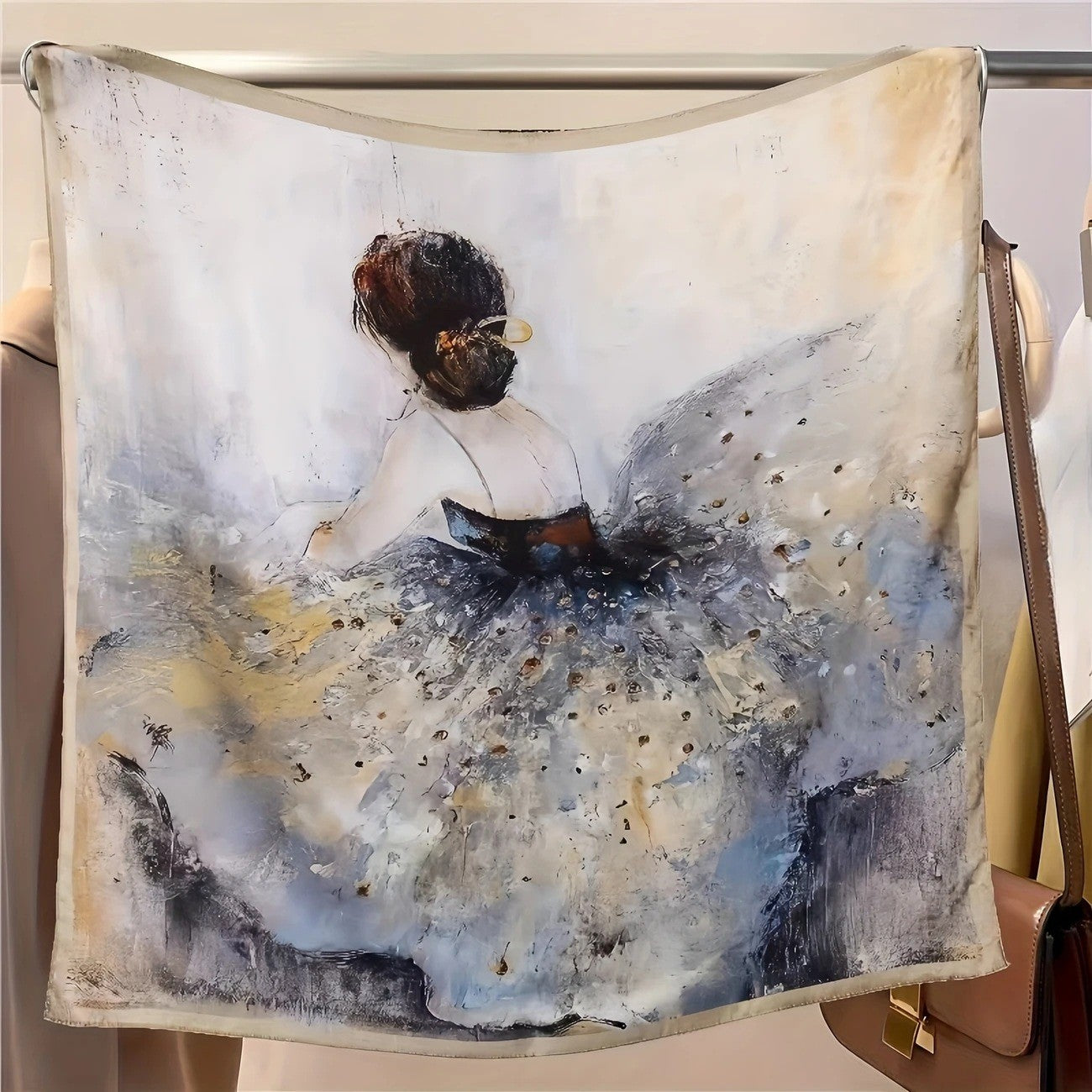 Vintage Inspired Faux Silk Korean Scarf