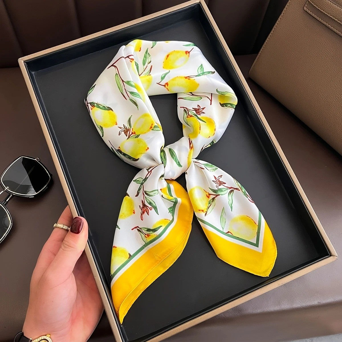 Vintage Inspired Faux Silk Korean Scarf