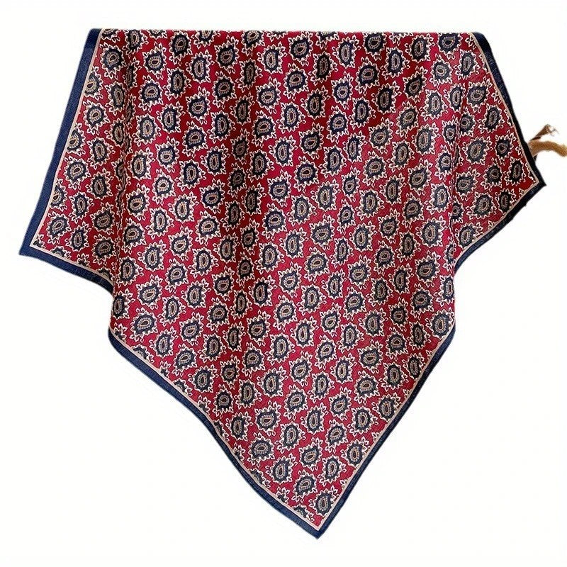 Vintage Inspired Faux Silk Korean Scarf