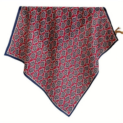 Vintage Inspired Faux Silk Korean Scarf