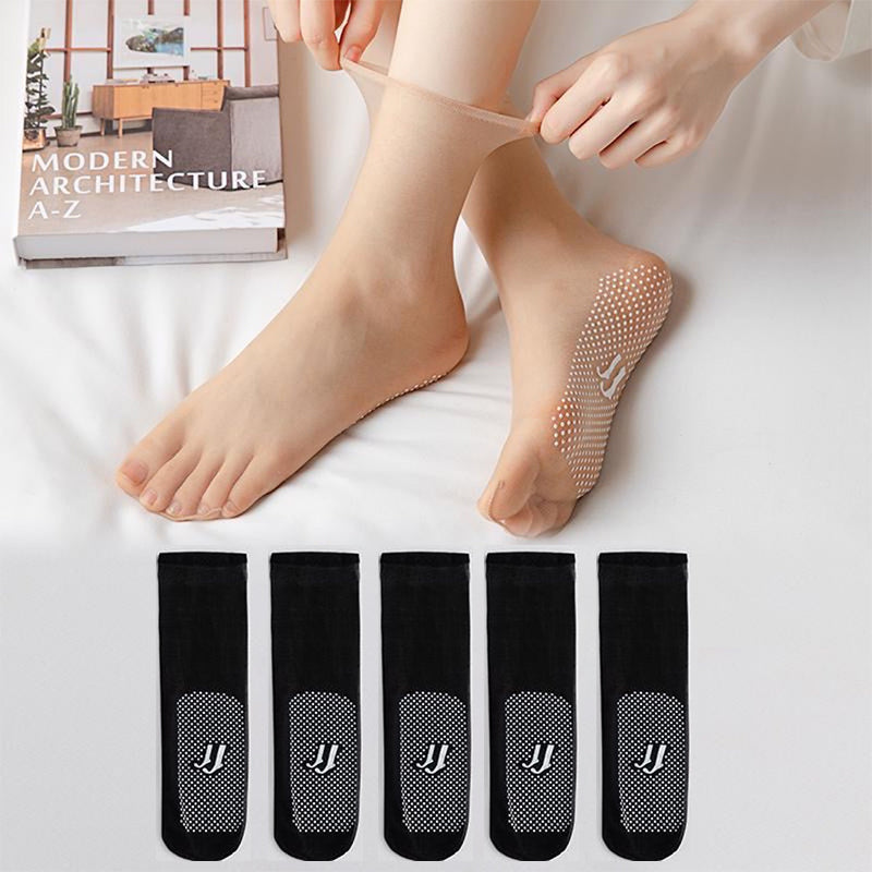 Clear Grip Crystal Ankle Socks - Cofik