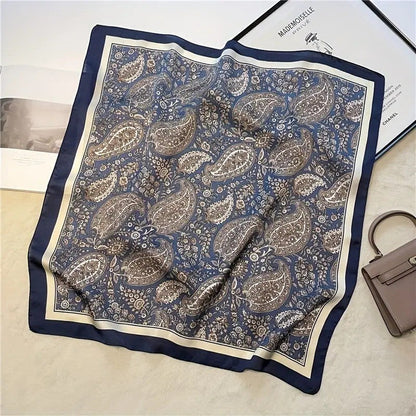 Vintage Inspired Faux Silk Korean Scarf