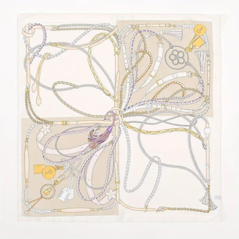 Vintage Inspired Faux Silk Korean Scarf