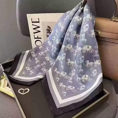 Vintage Inspired Faux Silk Korean Scarf