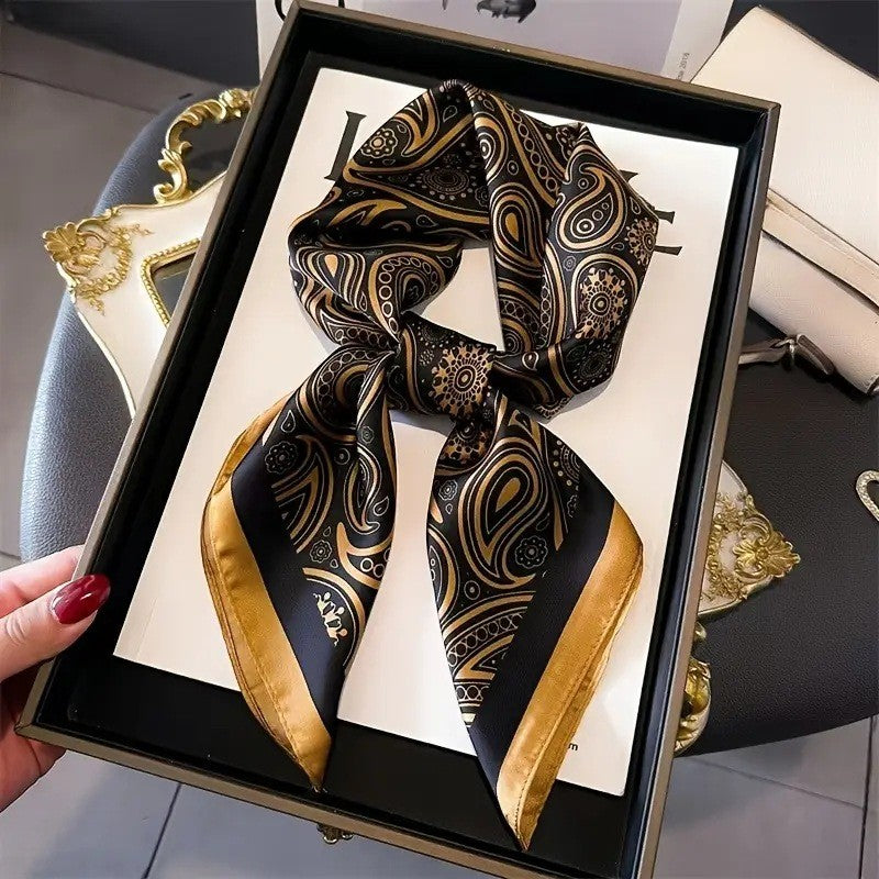 Vintage Inspired Faux Silk Korean Scarf