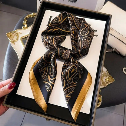 Vintage Inspired Faux Silk Korean Scarf