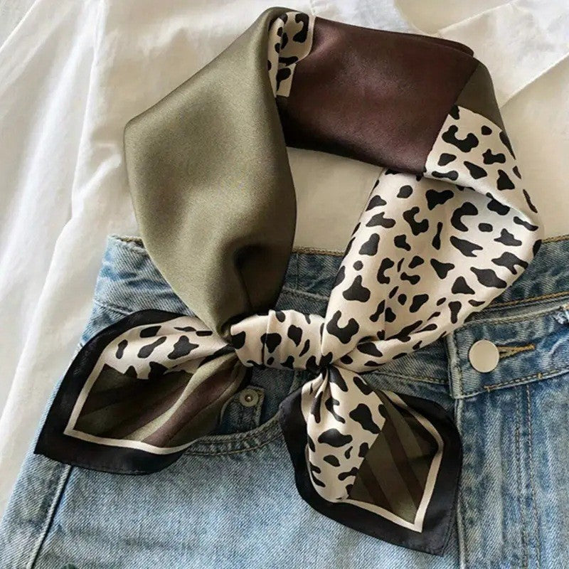 Vintage Inspired Faux Silk Korean Scarf